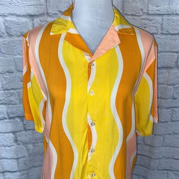 No boundaries brand new button down multicolor short sleeve blouse - Picture 7 of 10